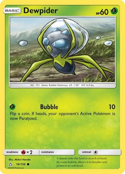 Dewpider SM - Ultra Prism Pokemon card