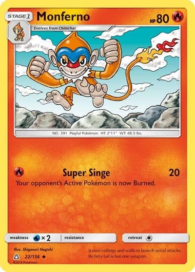 Monferno SM - Ultra Prism Pokemon card
