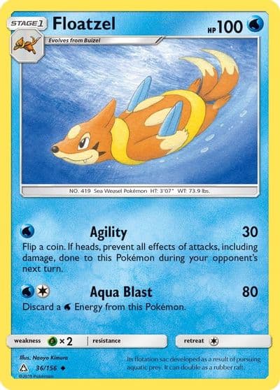 Floatzel SM - Ultra Prism Pokemon card