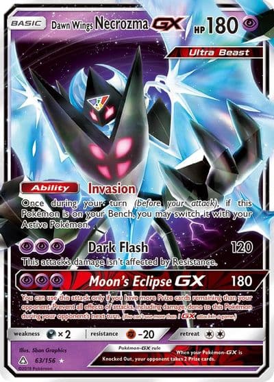 Dawn Wings Necrozma GX SM - Ultra Prism Pokemon card