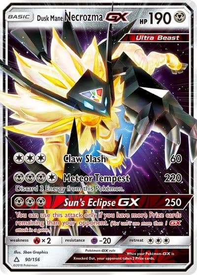 Dusk Mane Necrozma GX SM - Ultra Prism Pokemon card