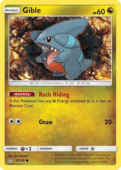 Gible (97) SM - Ultra Prism Pokemon card