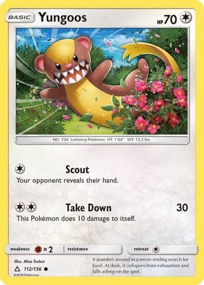 Yungoos SM - Ultra Prism Pokemon card