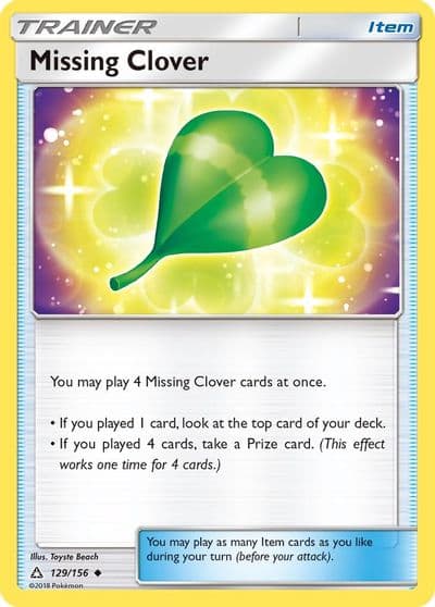 Missing Clover SM - Ultra Prism Pokemon card