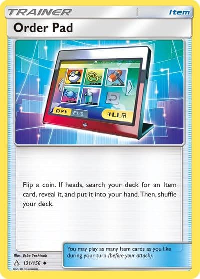 Order Pad SM - Ultra Prism Pokemon card