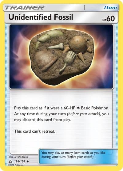 Unidentified Fossil SM - Ultra Prism Pokemon card