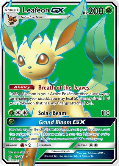 Leafeon GX (Full Art) SM - Ultra Prism Pokemon card