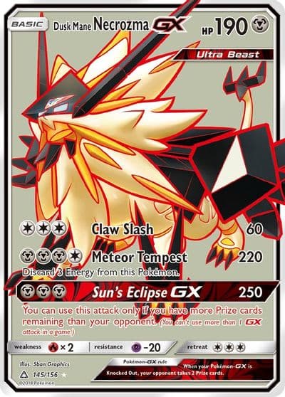 Dusk Mane Necrozma GX (Full Art) SM - Ultra Prism Pokemon card