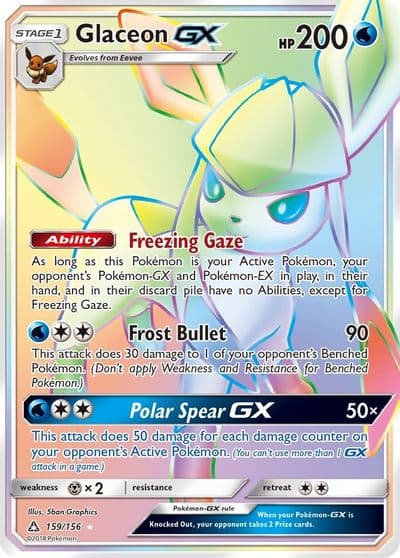 Glaceon GX (Secret Rare) SM - Ultra Prism Pokemon card