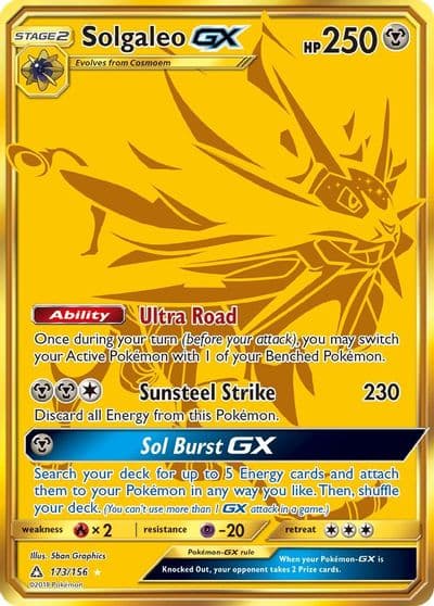 Solgaleo GX (Secret Rare) SM - Ultra Prism Pokemon card