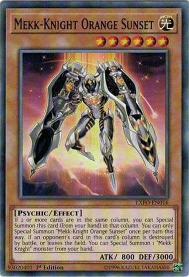 Mekk Knight Orange Sunset Extreme Force Yu-Gi-Oh! card