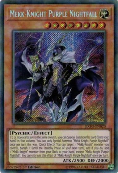 Mekk Knight Purple Nightfall Extreme Force Yu-Gi-Oh! card