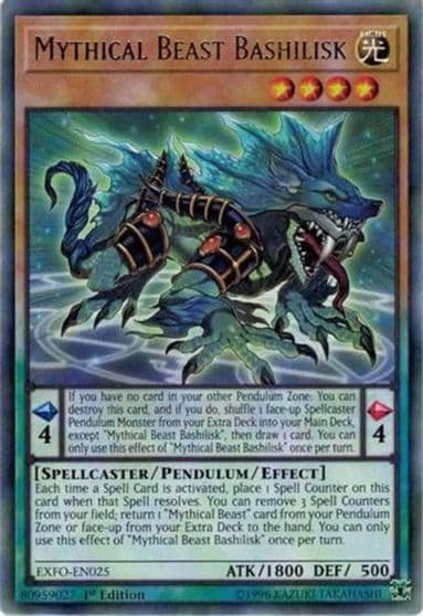 Mythical Beast Bashilisk Extreme Force Yu-Gi-Oh! card