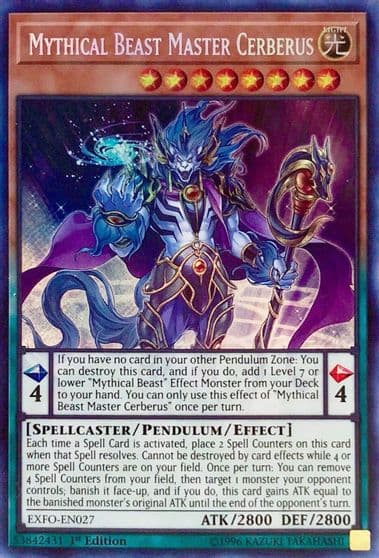 Mythical Beast Master Cerberus Extreme Force Yu-Gi-Oh! card