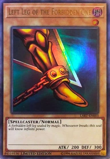 Left Leg of the Forbidden One The Lost Art Promotion Yu-Gi-Oh! card