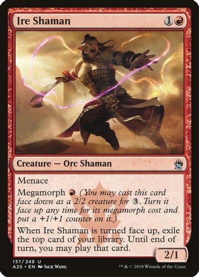 Ire Shaman Masters 25 Magic card