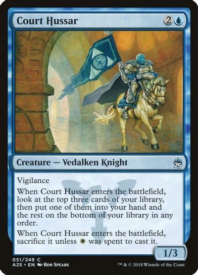 Court Hussar Masters 25 Magic card