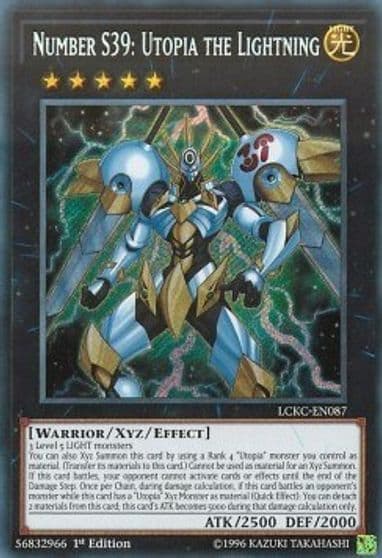 Number S39 Utopia the Lightning Legendary Collection Kaiba Yu-Gi-Oh! card