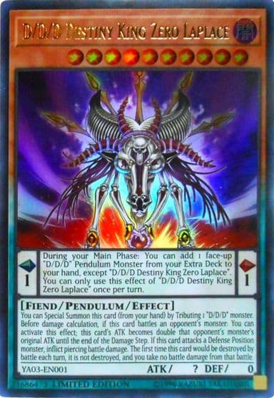D D D Destiny King Zero Laplace Yu-Gi-Oh! ARC-V Promo Cards Yu-Gi-Oh! card