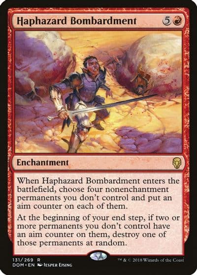 Haphazard Bombardment Dominaria Magic card