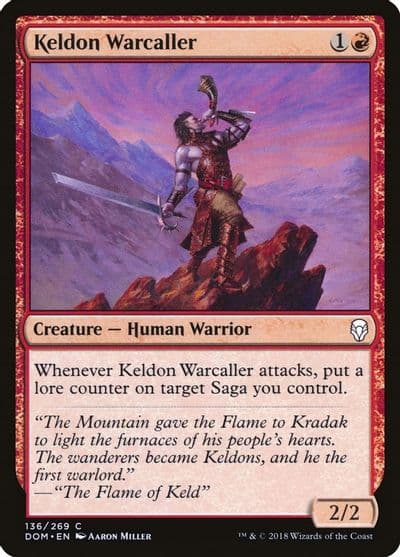Keldon Warcaller Dominaria Magic card