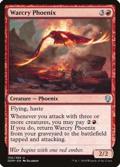 Warcry Phoenix Dominaria Magic card
