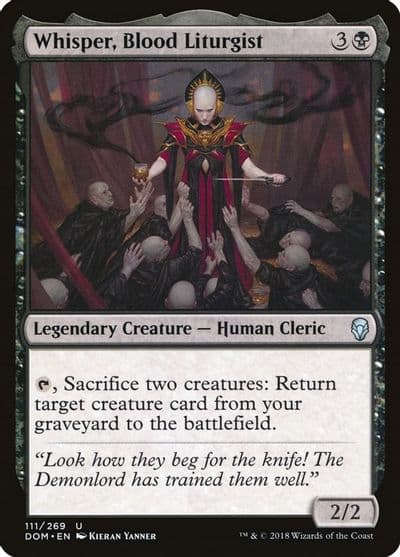 Whisper Blood Liturgist Dominaria Magic card
