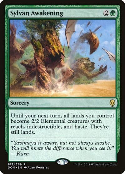 Sylvan Awakening Dominaria Magic card