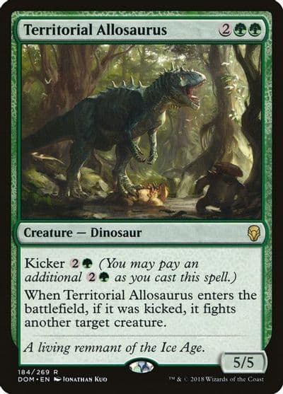 Territorial Allosaurus Dominaria Magic card