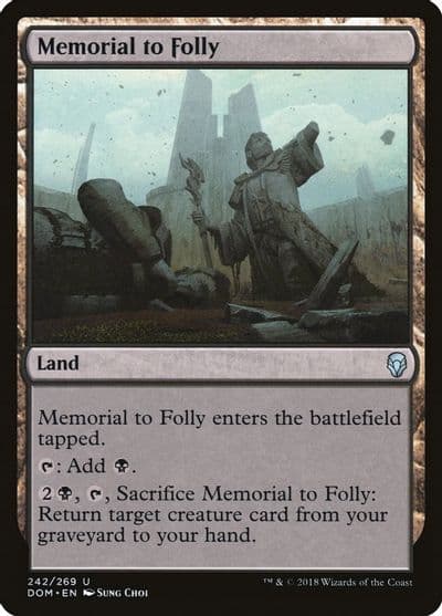 Memorial to Folly Dominaria Magic card