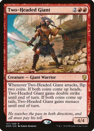 Two Headed Giant Dominaria Magic card