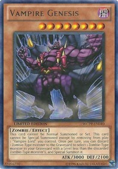 Vampire Genesis World Championship 2010 Card Pack Yu-Gi-Oh! card