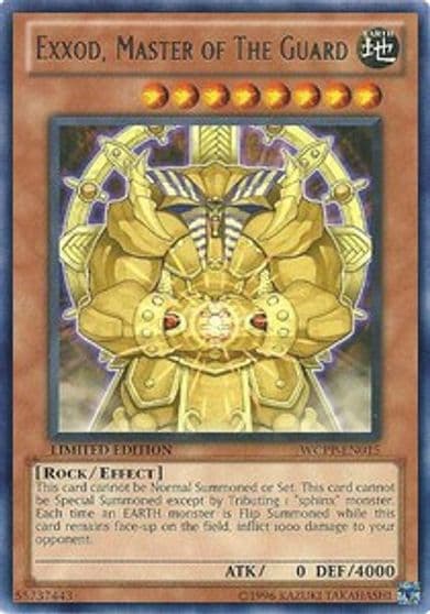 Exxod Master of The Guard World Championship 2010 Card Pack Yu-Gi-Oh! card