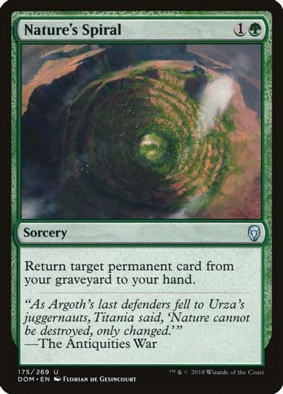 Natures Spiral Dominaria Magic card