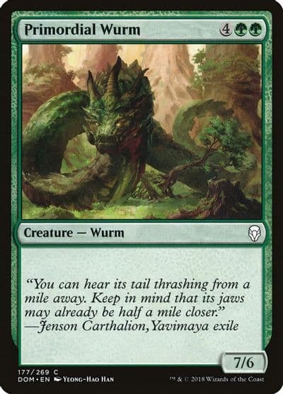 Primordial Wurm Dominaria Magic card
