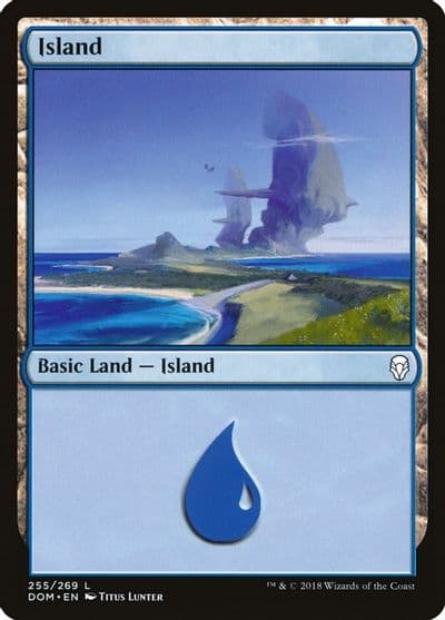 Island 255 Dominaria Magic card