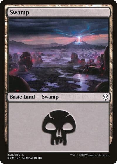 Swamp 258 Dominaria Magic card