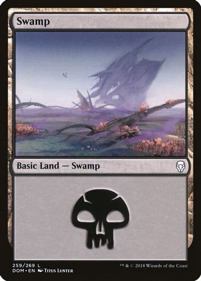 Swamp 259 Dominaria Magic card