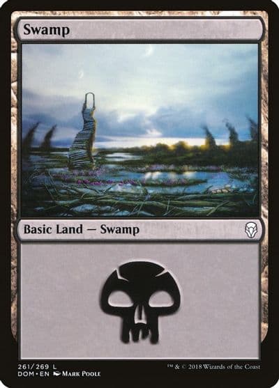 Swamp 261 Dominaria Magic card