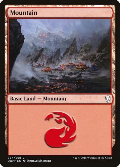 Mountain 264 Dominaria Magic card