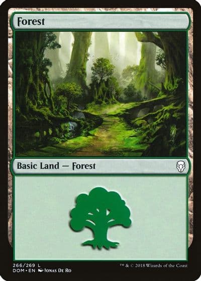 Forest 266 Dominaria Magic card