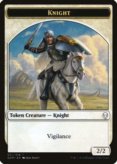 Knight Token 001 Dominaria Magic card