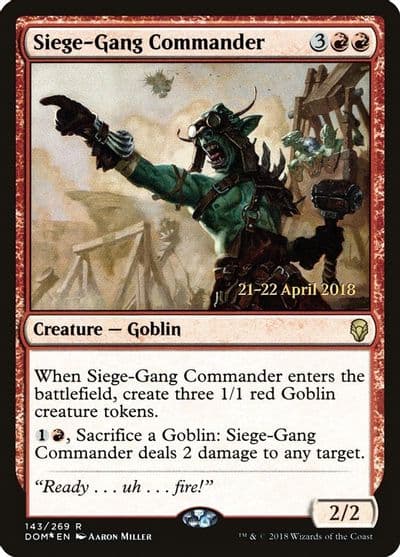 Siege Gang Commander Prerelease Cards Magic card