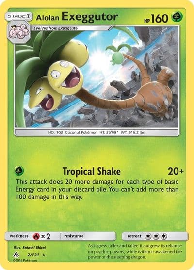 Alolan Exeggutor SM - Forbidden Light Pokemon card