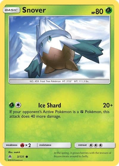 Snover SM - Forbidden Light Pokemon card