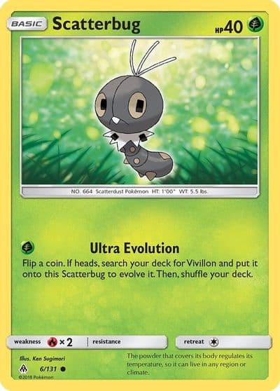 Scatterbug (6) SM - Forbidden Light Pokemon card