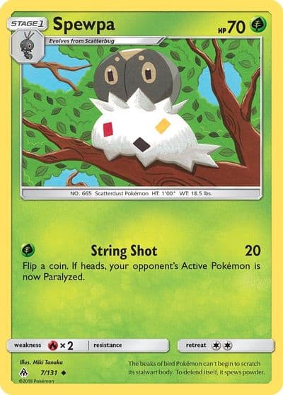Spewpa SM - Forbidden Light Pokemon card