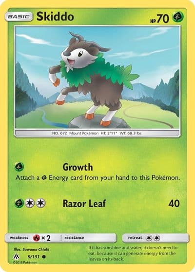Skiddo SM - Forbidden Light Pokemon card