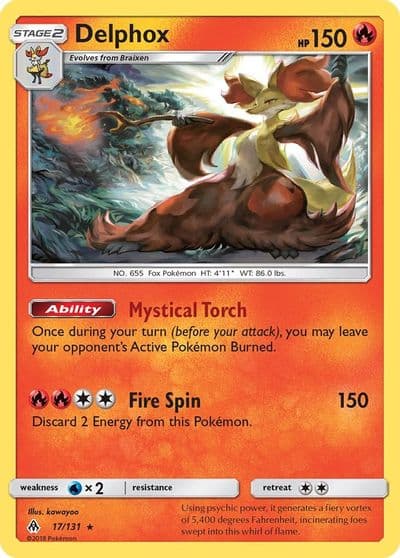 Delphox SM - Forbidden Light Pokemon card