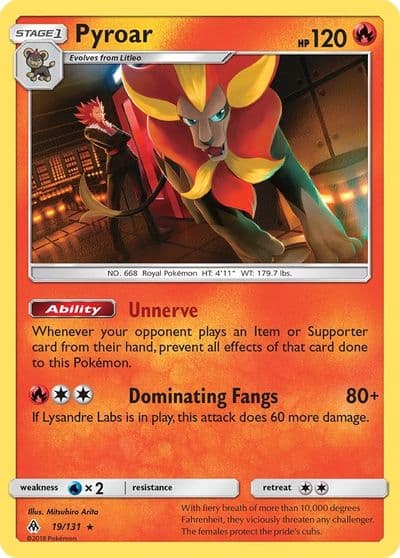 Pyroar SM - Forbidden Light Pokemon card